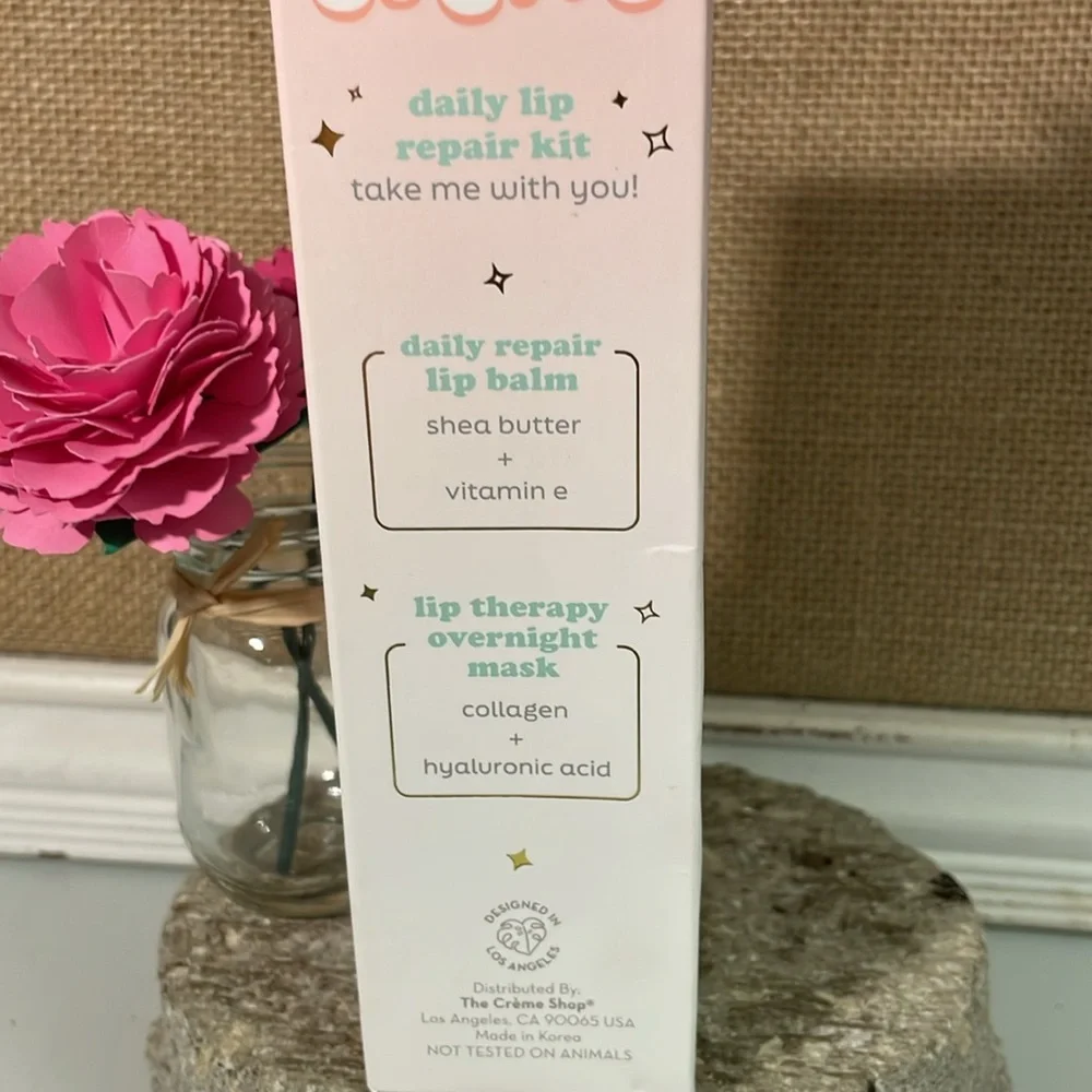 Crème Daily Lip Balm‎ + Repairing Lip Masque in Strawberry Creme